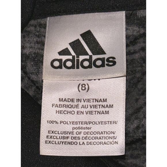 Adidas Microfleece Half-Zip Gray & White Pullover Boy's Small 8 - Picture 5 of 6